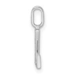 14K White Gold Diamond Letter Z Initial Pendant - Image 2