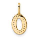 14K Gold Diamond Letter O Initial Pendant - Image 3