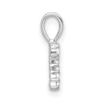 14k White Gold Diamond Number 2 Pendant - Image 2