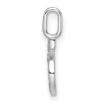 14k White Gold Diamond Number 5 Pendant - Image 2