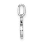 14k White Gold Diamond Number 6 Pendant - Image 2