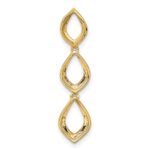 14k Polished 1/4 carat Diamond Triple Oval Chain Slide - Image 4