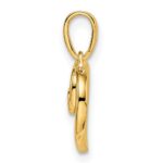 14k Polished .03 carat Diamond Heart Pendant - Image 2