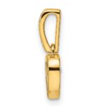 14k 1/10 carat Diamond Heart with Vibrant Moving Center Pendant - Image 2