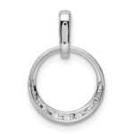 14k White Gold 1/4 carat Lab Grown Diamond VS/SI+ G+ Complete Circle Dangle Pendant - Image 3