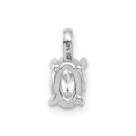 14k White Gold 1/2 carat Lab Grown Diamond VS/SI+ G+ Complete Oval Solitaire Pendant - Image 3