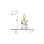 14k 1/2 carat Lab Grown Diamond VS/SI+ G+ Complete Oval Solitaire Pendant - Image 3