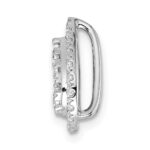 14k White Gold 5/8 carat Lab Grown Diamond VS/SI+ G+ Complete Teardrop Halo Chain Slide Pendant - Image 2