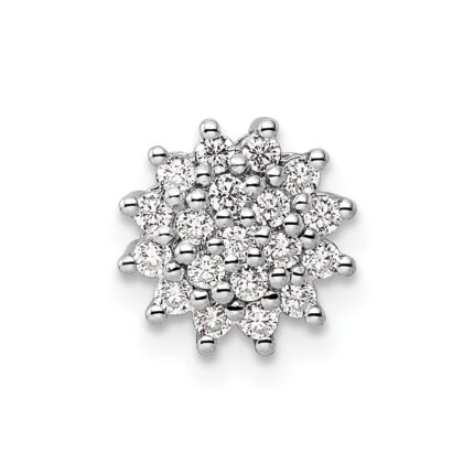 14k White Gold 1/4 carat Lab Grown Diamond VS/SI+ G+ Complete Chain Slide Pendant