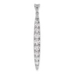 14k White Gold 1 carat Lab Grown Diamond VS/SI+ G+ Fashion Bar Pendant