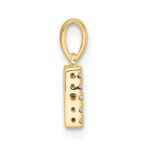 14K  Diamond Letter B Initial with Bail Pendant - Image 2