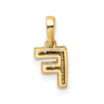 10K Diamond Letter F Initial with Bail Pendant - Image 4