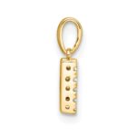 10K Diamond Letter W Initial with Bail Pendant - Image 3