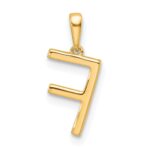 10K Diamond Letter F Initial Pendant - Image 4
