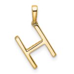 14K Diamond Letter H Initial Pendant - Image 3