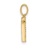 14K Diamond Letter N Initial Pendant - Image 2