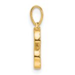 14K Diamond Letter S Initial Pendant - Image 2