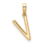 10K Diamond Letter V Initial Pendant - Image 4