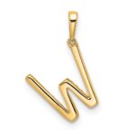 14K Diamond Letter W Initial Pendant - Image 3