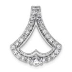14k White Gold 1 carat Lab Grown Diamond VS/SI+ G+ Chain Slide Pendant