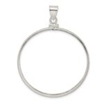 Wideband Distinguished Coin Jewelry Sterling Silver Polished 40.6 x 3.1mm Screw Top Coin Bezel Pendant - Image 3