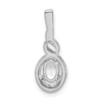 Sterling Silver Rhodium-plated White Topaz & Diam. Pendant - Image 4