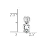 Sterling Silver Rhodium-plated White Topaz Pendant - Image 3