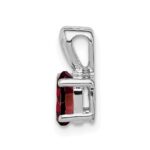 Sterling Silver Rhodium-plated Garnet Pendant - Image 2