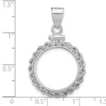 Wideband Distinguished Coin Jewelry Sterling Silver Polished Rope 18 x 1.2mm $0.10 Screw Top Coin Bezel Pendant - Image 4