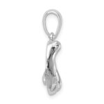 De-Ani Sterling Silver Rhodium-Plated Polished Seal Pendant - Image 2