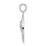 De-Ani Sterling Silver Rhodium-Plated Polished and Textured South Beach Dolphin Pendant - Image 2