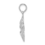 De-Ani Sterling Silver Rhodium-Plated Polished and Textured Starfish Pendant - Image 2