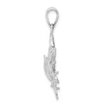 De-Ani Sterling Silver Rhodium-Plated Polished Stone Crab Pendant - Image 2