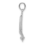De-Ani Sterling Silver Rhodium-Plated Polished 3D Sailboat Pendant - Image 2