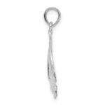 De-Ani Sterling Silver Rhodium-Plated Polished Sailboat Pendant - Image 2