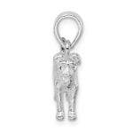 De-Ani Sterling Silver Rhodium-Plated Textured 3D Jack Russell Terrier Pendant - Image 2