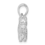 De-Ani Sterling Silver Rhodium-Plated Textured 3D Scottish Terrier Pendant - Image 2