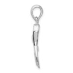 De-Ani Sterling Silver Rhodium-Plated Polished 3D Scuba Flipper Pendant - Image 2