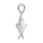 De-Ani Sterling Silver Rhodium-Plated Polished Skipjack Tuna Fish Pendant - Image 2