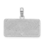De-Ani Sterling Silver Rhodium-Plated OBX North Carolina License Plate Pendant - Image 4