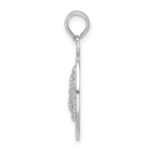 De-Ani Sterling Silver Rhodium-Plated Port Aransas Circle with Starfish Pendant - Image 2