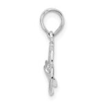 De-Ani Sterling Silver Rhodium-plated Intertwined Double Hearts Pendant - Image 2