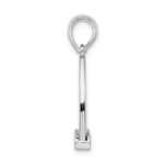 De-Ani Sterling Silver Rhodium-plated Polished 3D Large Horse Stirrup Pendant - Image 2