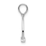 De-Ani Sterling Silver Rhodium-plated Polished 3D Horse Stirrup Pendant - Image 2