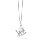 De-Ani Sterling Silver Rhodium-Plated Polished 3D Anchor with Mermaid Pendant - Image 5