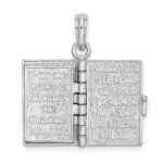 De-Ani Sterling Silver Rhodium-Plated Moveable 3D Spanish Santa Biblia Pendant - Image 8