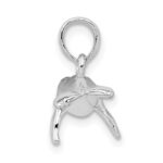 De-Ani Sterling Silver Rhodium-Plated Polished 3D Humpback Whale Pendant - Image 2