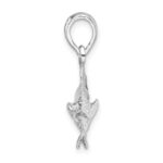 De-Ani Sterling Silver Rhodium-Plated Polished 3D Cobia Fish Pendant - Image 2