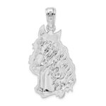 De-Ani Sterling Silver Rhodium-Plated Polished Large Horse Head Pendant - Image 4