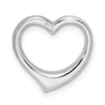 De-Ani Sterling Silver Rhodium-plated Polished 3D Solid Floating Heart Pendant - Image 4